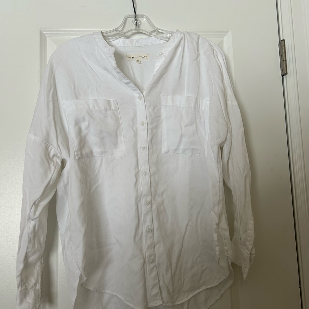 LOFT White Casual Button-Down Shirt for Men